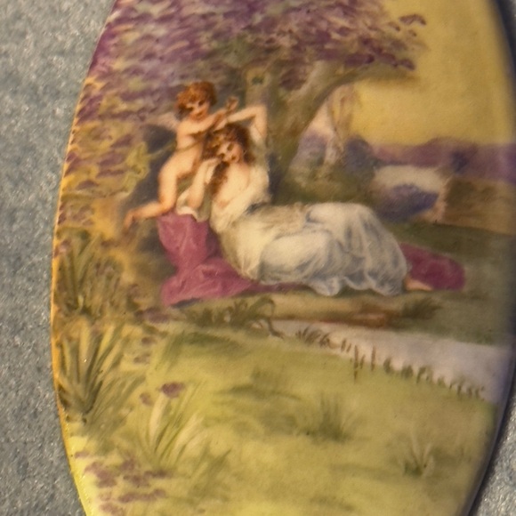 LIMOGES HAND PAINTED Cherub Victorian   ARTIST SIGNED - Picture 6 of 12